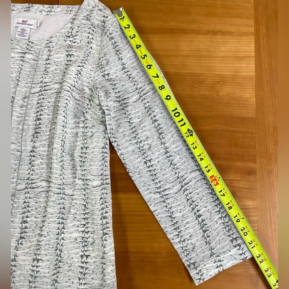 Vineyard Vines Fern Print Ladder Lace blouse top 2 - Picture 7 of 10